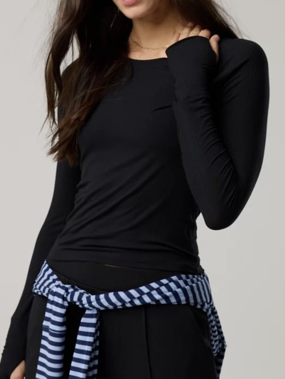 Offline By Aerie Thumbs Up Fitted Ribbed T-Shirt